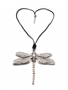 Rope Necklace W/ Dragonfly Pendant
