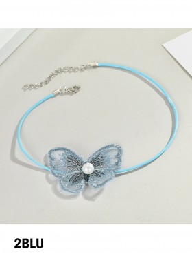 Butterfly Choker W/ Pearl