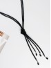 Rhinestone Tassels Sparkle Tube Necklace