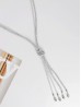 Rhinestone Tassels Sparkle Tube Necklace