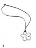 Rope Necklace W/ Flower Pendant