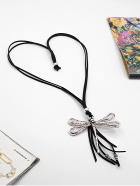 Dragonfly Necklace W/ Tassels 