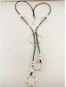 Rope Necklace W/ Flowers Pendant 