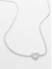 Heart Pendant Rhinestone Necklace 