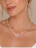 Heart Pendant Rhinestone Necklace 