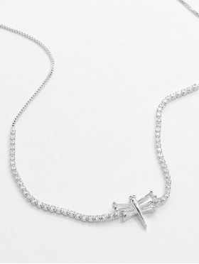 Dragonfly Pendant Rhinestone Necklace 