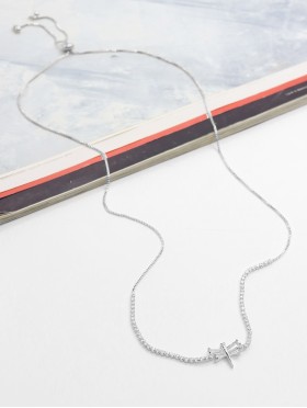 Dragonfly Pendant Rhinestone Necklace 