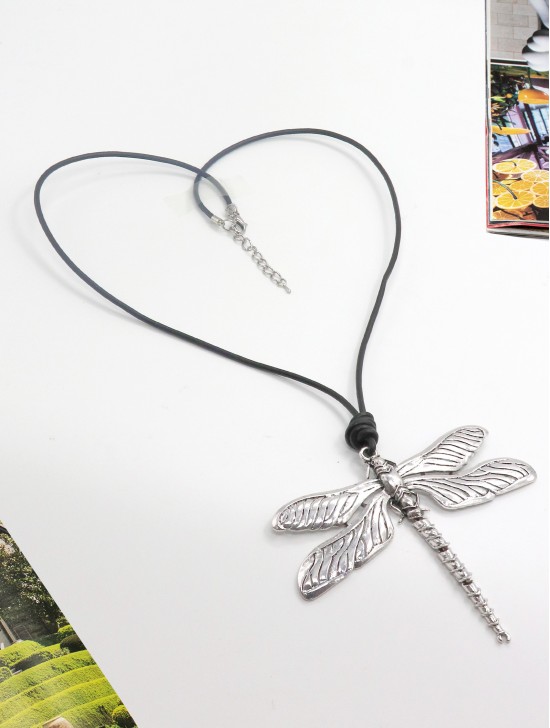 Rope Necklace W/ Dragonfly Pendant