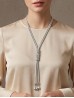 Rhinestone Tassels Rope Necklace