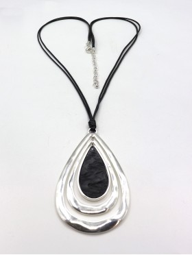 Rope Necklace W/ Drop Pendant