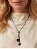 Chain Necklace W/ Hearts Pendant
