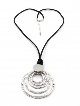 Rope Necklace W/Loop Pendent 