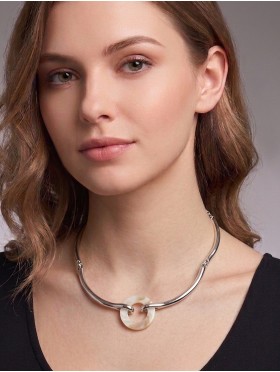 Small Circled Statement Necklace