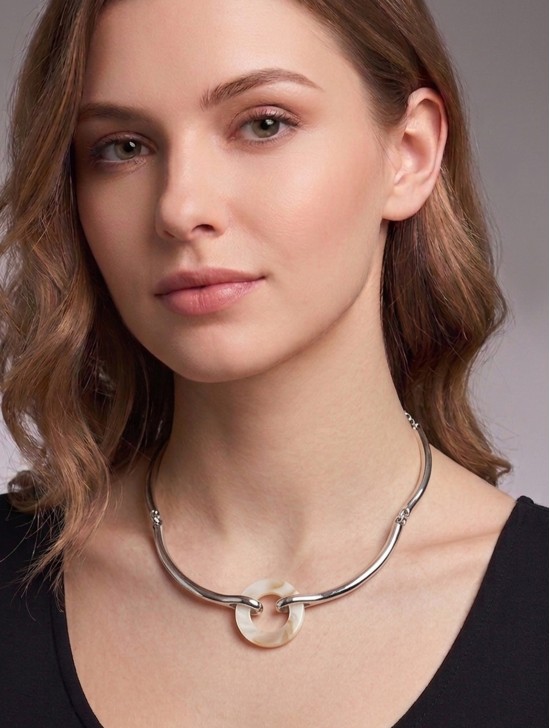 Small Circled Statement Necklace