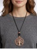 Rope Necklace W/ Tree Pendant