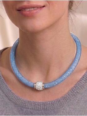 SPARKLE TUBE RHINESTONE NECKLACE
