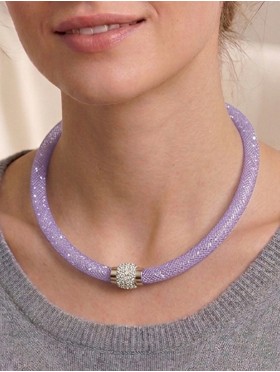 SPARKLE TUBE RHINESTONE NECKLACE