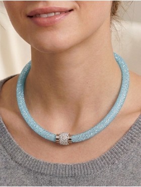 SPARKLE TUBE RHINESTONE NECKLACE