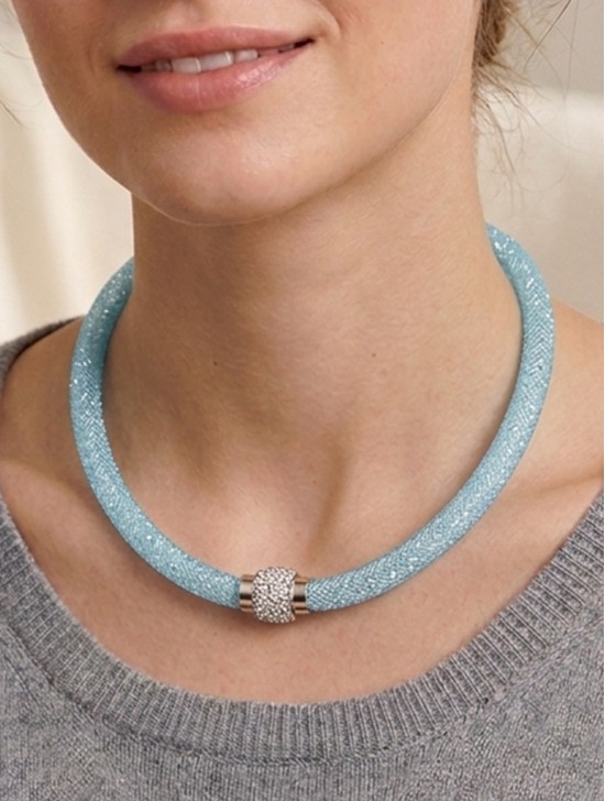 SPARKLE TUBE RHINESTONE NECKLACE