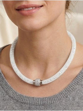 SPARKLE TUBE RHINESTONE NECKLACE