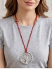 Rope Necklace W/ Silver Tree Pendant
