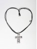 Rope Necklace W/ Cross and heart