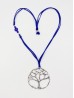Rope Necklace W/ Silver Tree Pendant
