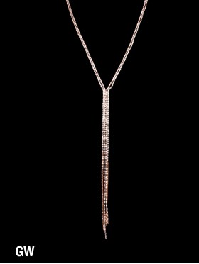 Rhinestone Tassels Fashion Necklace