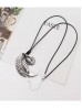 Ropes Necklace W/ Curvy Leaf Pendant