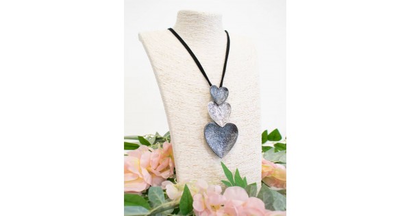 Rope Necklace W/ Winding Heart Pendant