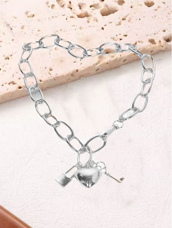 Heart Lock and Key Necklace