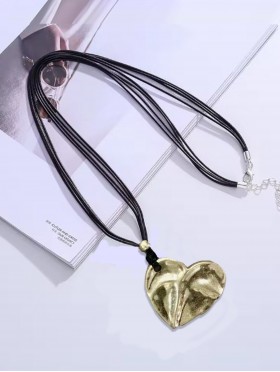 Multi-Rope Necklace W/Heart