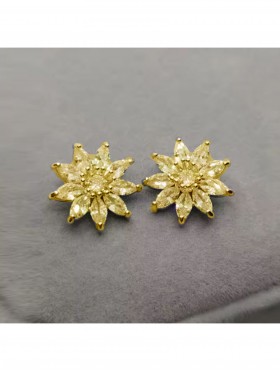 Rhinestone Snowflake Earrings