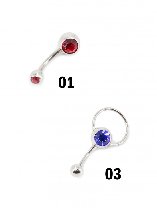 Coloured Rhinestone Belly Rings