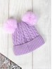 Kids Double Pom Pom Knitted Hat (Plush Inside) Kids Double Pom Pom Knitted Hat (Plush Inside)