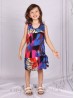 Kids Super Soft Bow Tie Shoulder Slip Fashion Dress (3-7  Yrs)