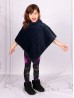 Kids Plush Poncho w/ Faux Fur Neckline (3-7 Years)