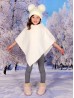 Kids Plush Poncho w/ Faux Fur Neckline (3-7 Years)