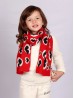 Kid's Heart Patterned Scarf