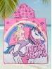 Kids Unicorn Patterned Hoodie Towel