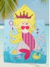 Kids Mermaid Patterned Hoodie Towel