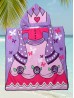 Kids Princess Patterned Hoodie Towel