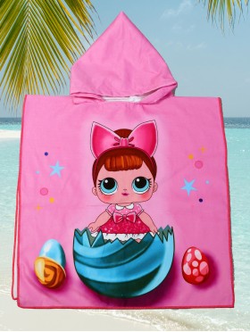 Kids Cute Patterned Hoodie Towel