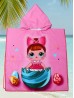 Kids Cute Patterned Hoodie Towel