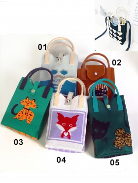 Large Capacity Super Soft Statement Knitted Cellphone Bag W Strap (Button Closure)