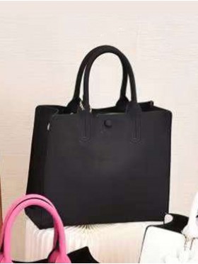 Faux Leather Satchel Bag 