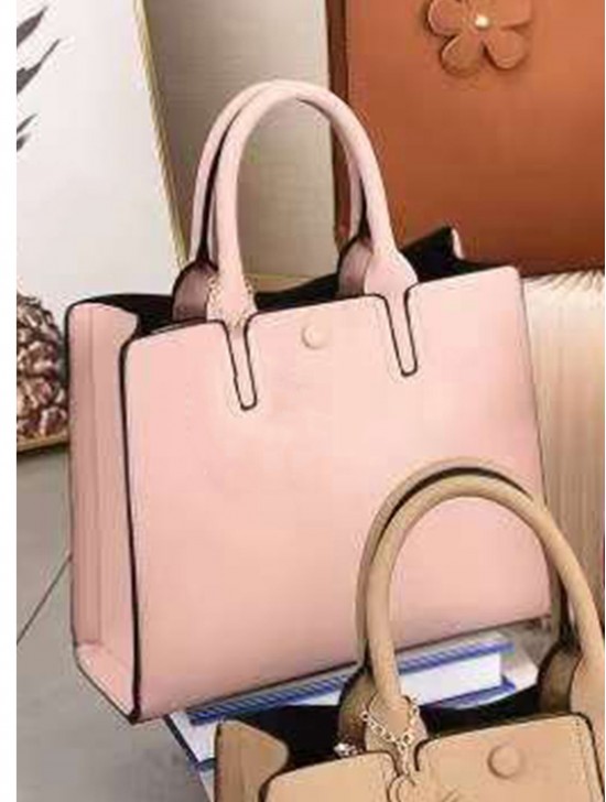 Faux Leather Satchel Bag 