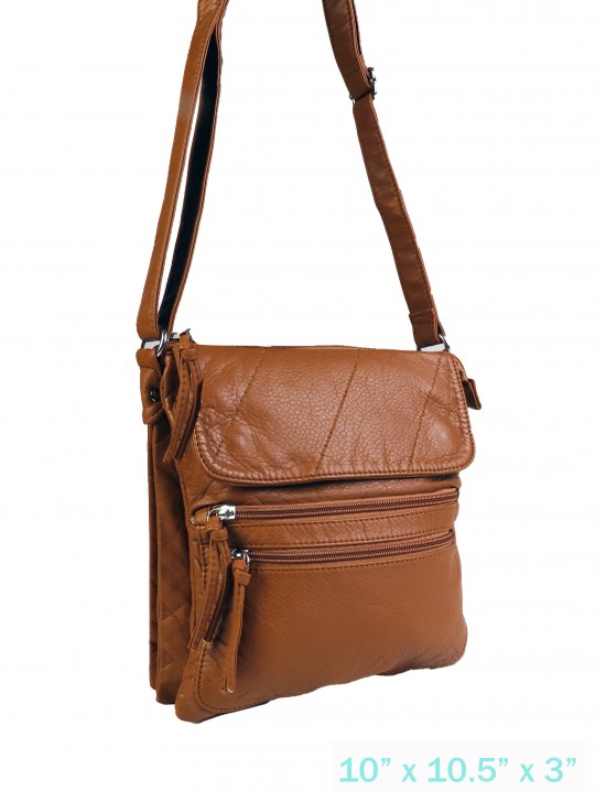 Solid Faux Leather Satchel