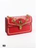 Elegant Faux Leather Crossbody Bag W/ Chain