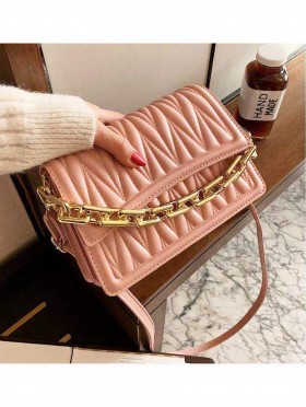 Premium Faux Leather Fashion Crossbody W/ Chain